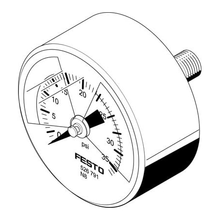Festo Pressure Gauge MA-50-36-R1/4-PSI-E-RG MA-50-36-R1/4-PSI-E-RG